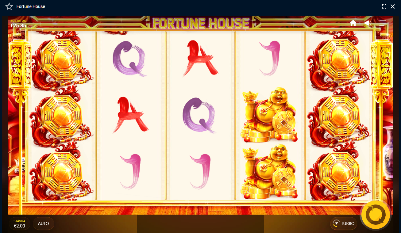 Screenshot z hry Fortune House sú čínske symboly.