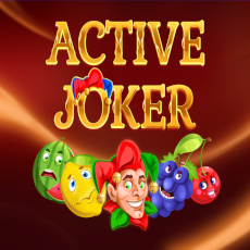 Na obrázku je nadpis Active Joker a ovocie.